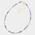 Beaded Single Strand Choker Necklace, Blue