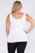 Plus Size Reversible Seamless Tank, White