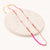 Delicately Beaded Choker Necklace, Pink