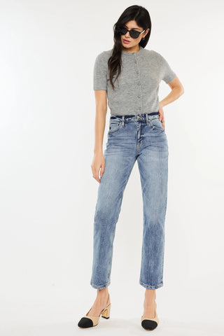 Finished Hem Straight Leg Jean