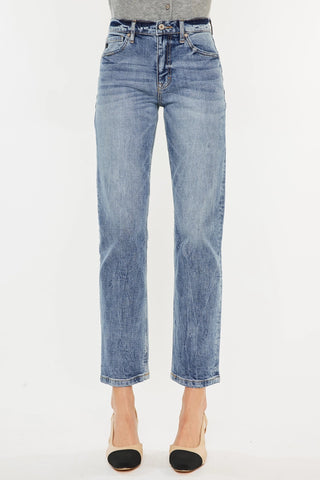 Finished Hem Straight Leg Jean