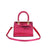 Metallic Croc Square Handbag