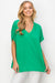 Oversized V Neck Tee, Kelly Green