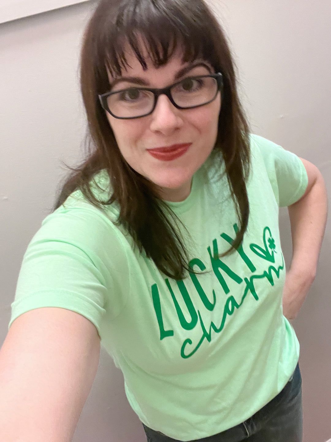 St. Patrick's Lucky Charm Graphic Tee Lime