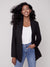 Collarless Ponte Knit Blazer