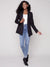 Collarless Ponte Knit Blazer