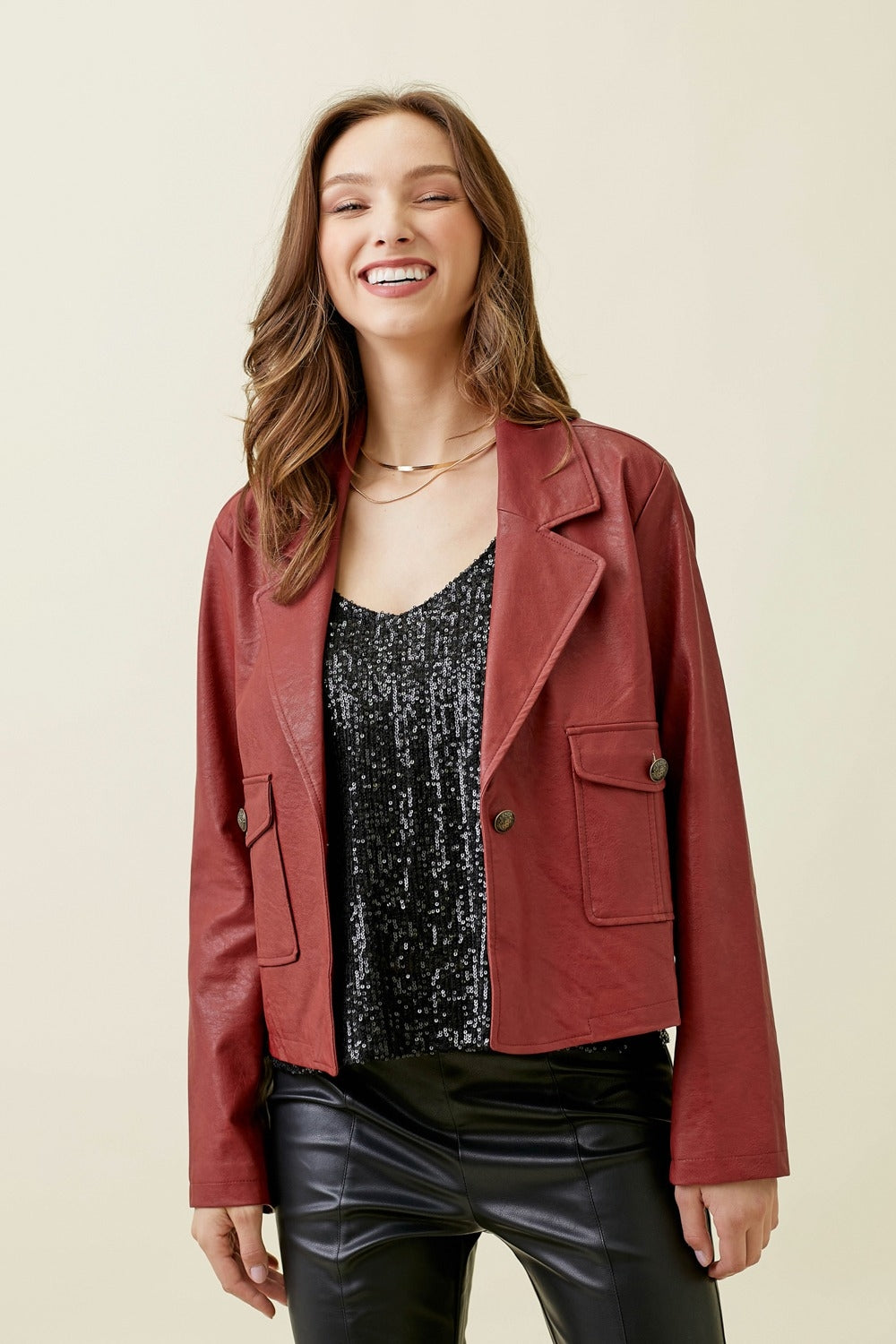 Faux Leather Jacket