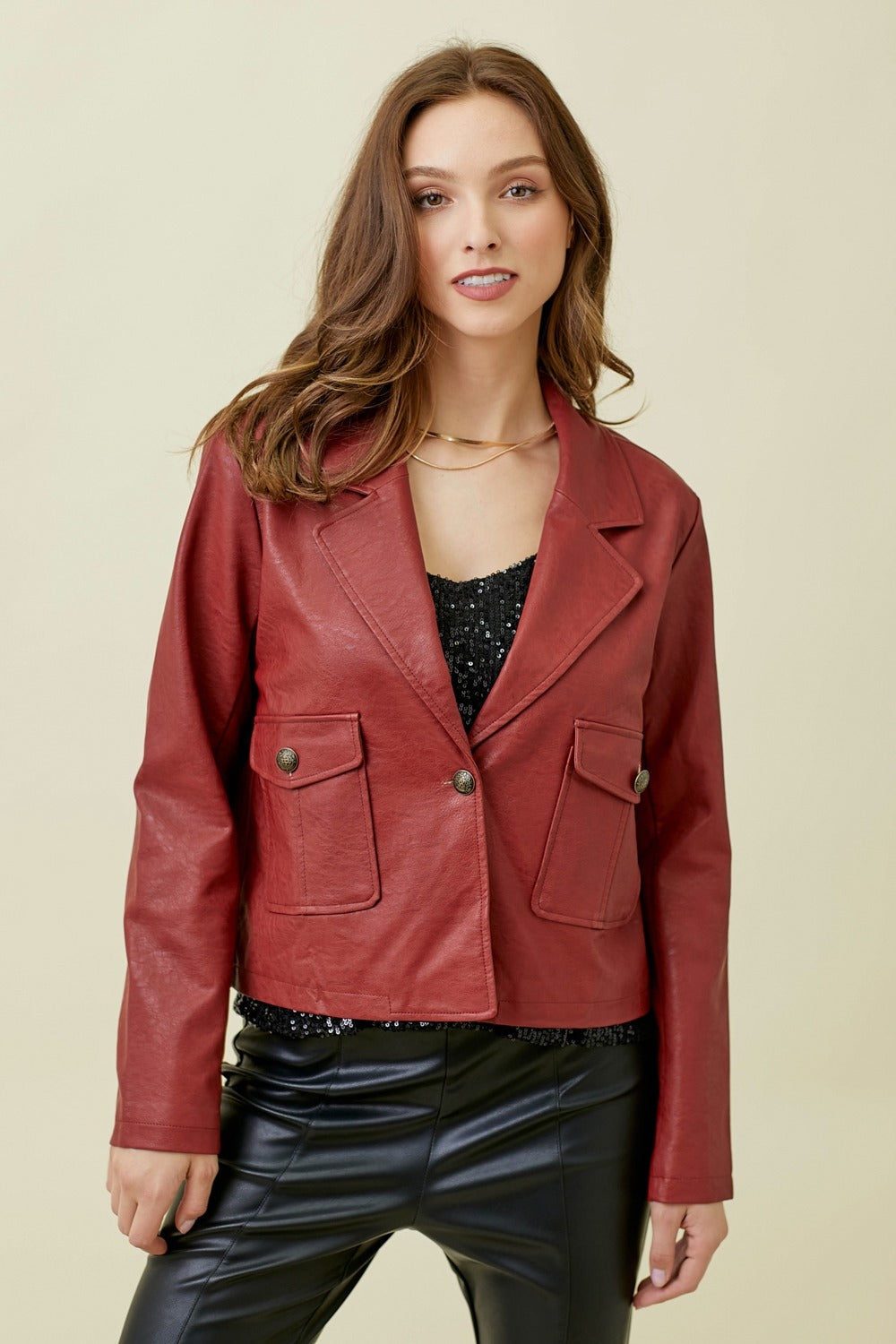Faux Leather Jacket