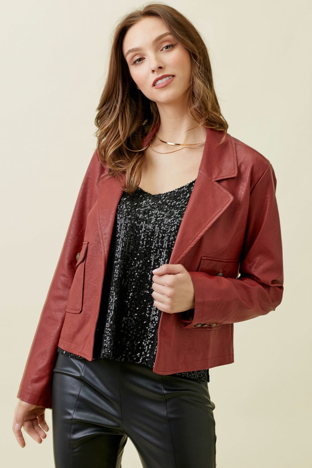 Faux Leather Jacket