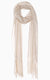 Lightweight Metallic Scarf Wrap w/ Fringe, Champagne