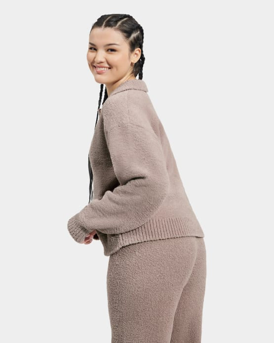 UGG Mowery Button Neck Soft Sweater, Granite