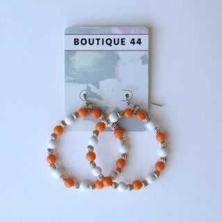 Orioles Beaded Round Earrings