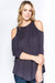Kelly Cold Shoulder Knit Top, Black