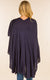 Lightweight Shawl w/ Loop Design, Navy