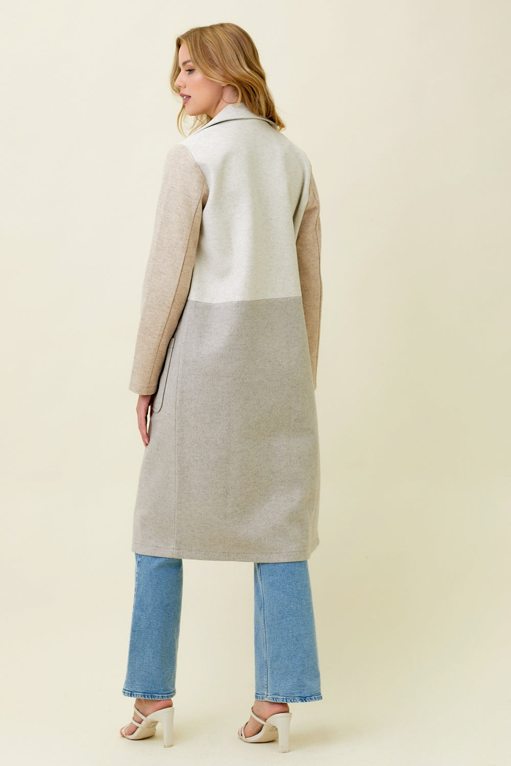 Longline Color Block Coat
