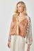 Mixed Floral Satin Surplice Top