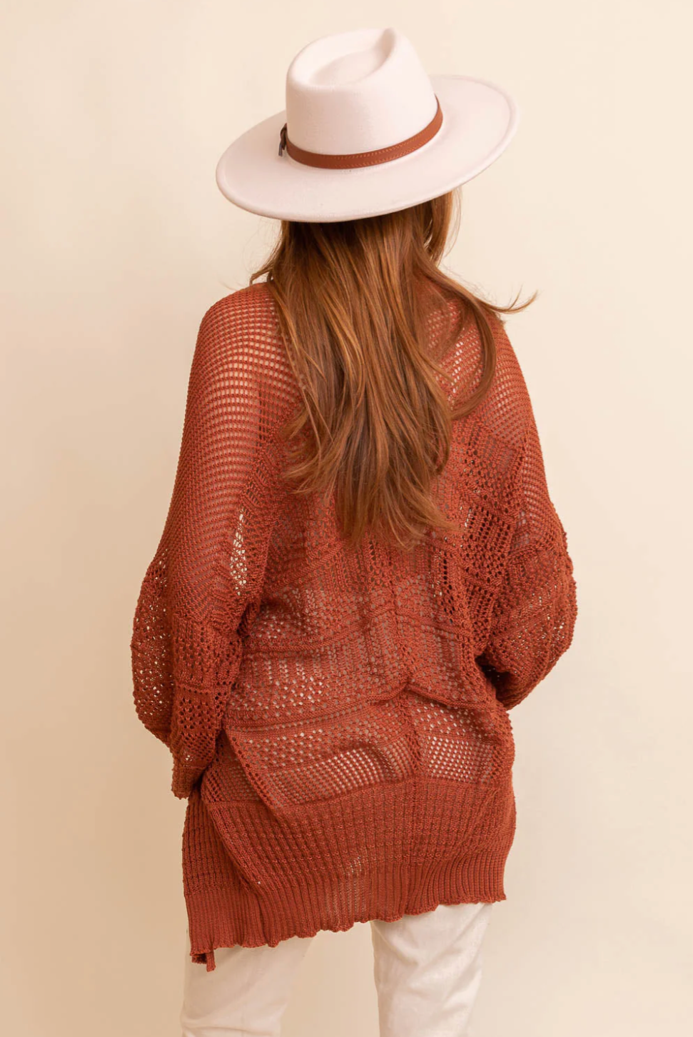Relaxed Net Cardigan