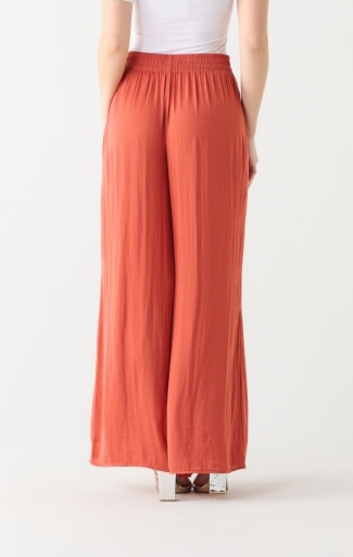 Relaxed Wide Leg Flowy Pant, Copper