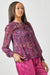 Metallic Chiffon Floral Blouse