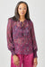 Metallic Chiffon Floral Blouse