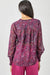 Metallic Chiffon Floral Blouse