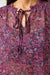 Metallic Chiffon Floral Blouse