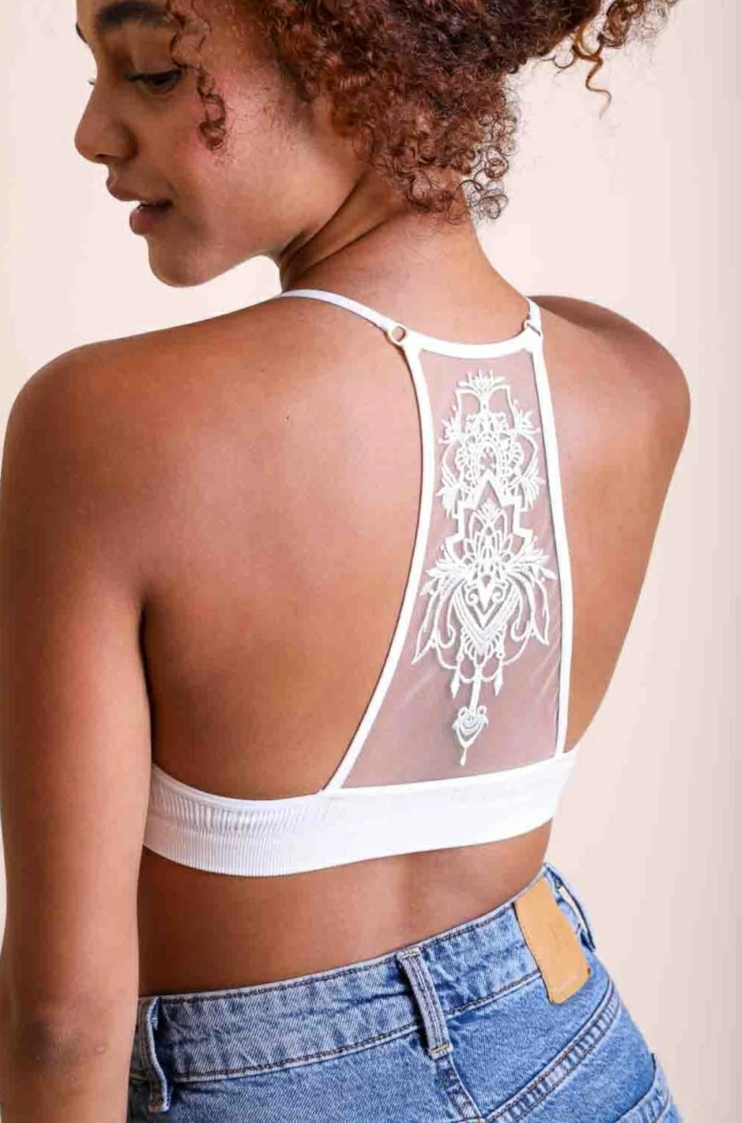 Tattoo Racerback Mesh Bralette