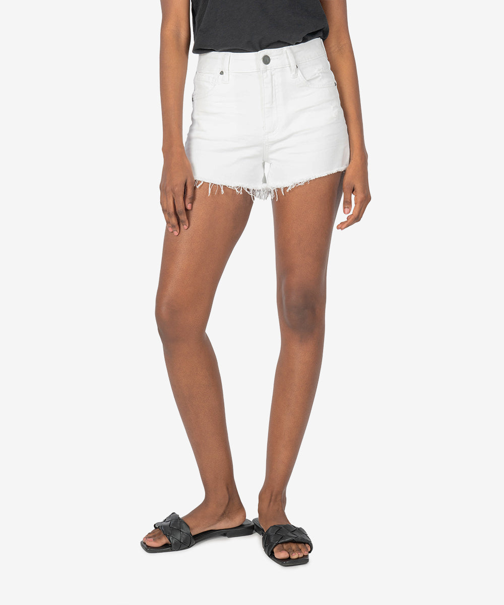 Jane High Rise Fray Hem Denim Short
