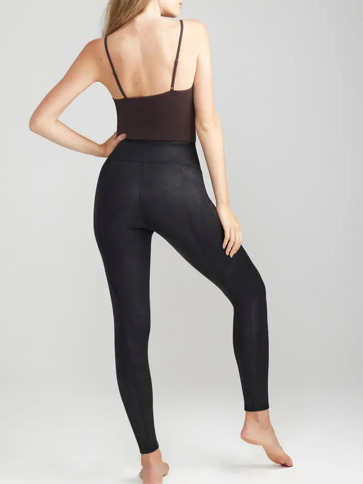 Stretch & Shine Faux Leather Shaping Legging