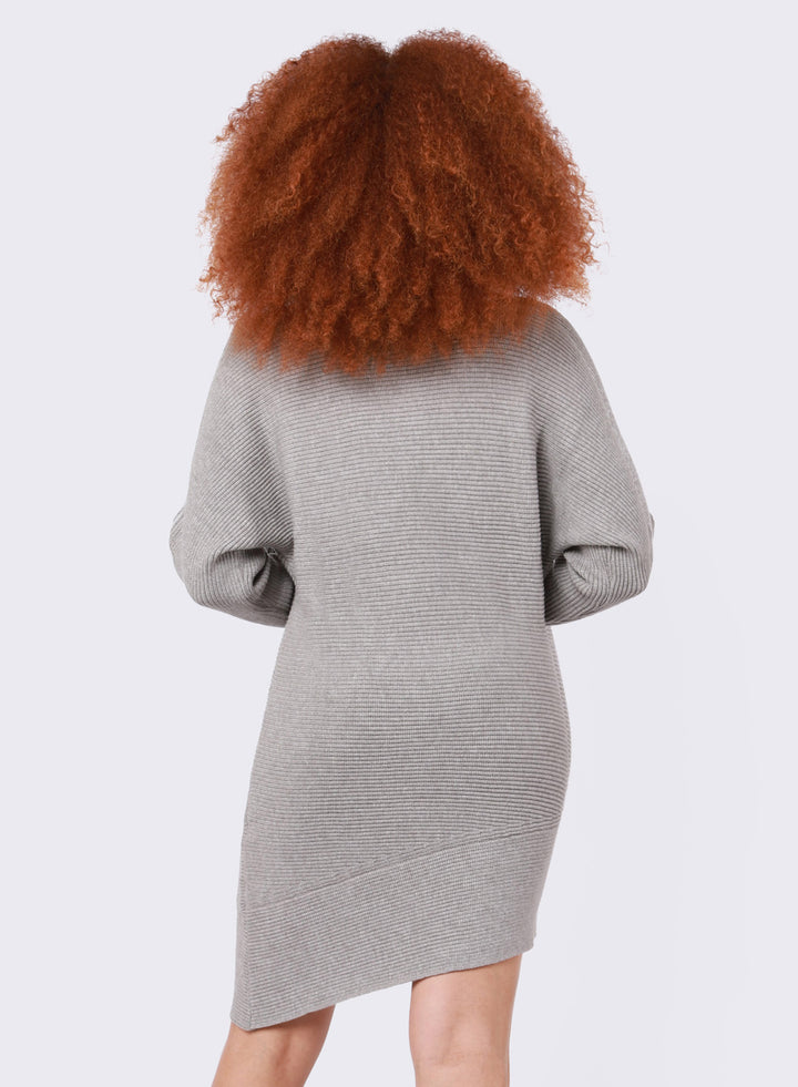 Slant Hem Mini Sweater Dress