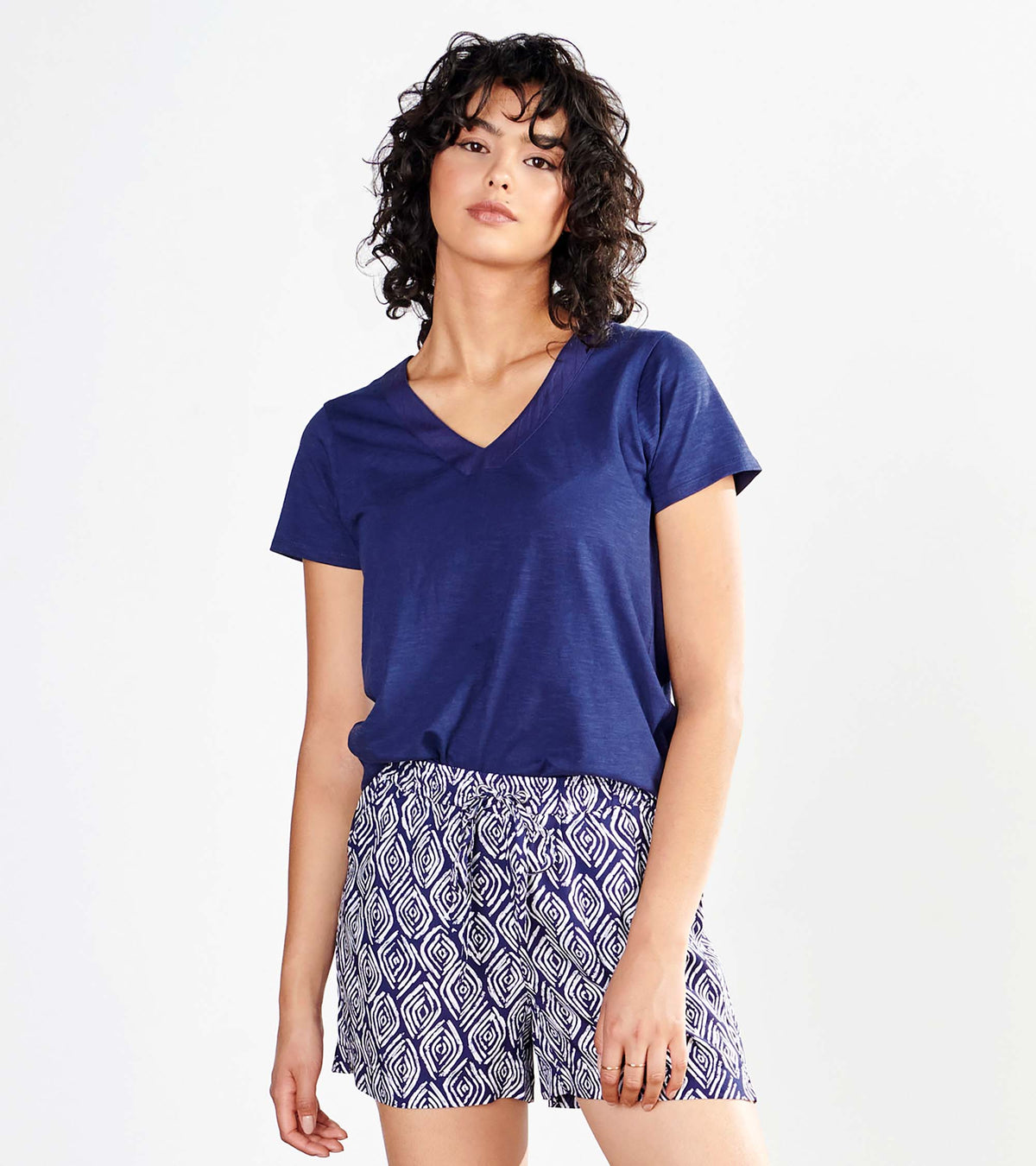 River V Neck Tee, Patriot Blue