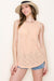Slub Knit Tank Top, Light Peach