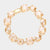Cushion Square Stone Link Bracelet, Taupe