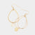 Natural Stone Double Open Teardrop Dangle Earring, Neutral