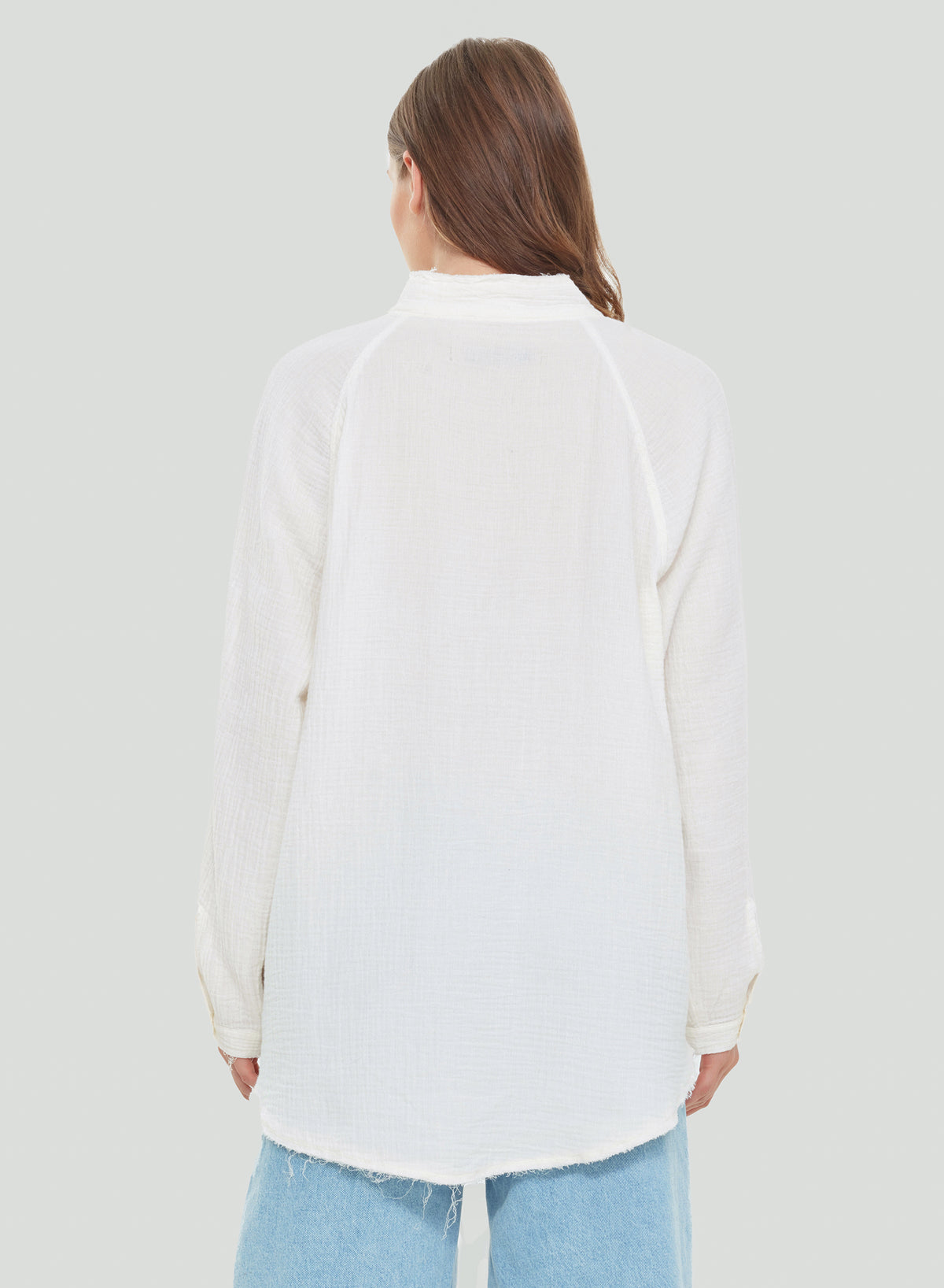 Button Front Gauze Tunic