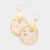Petal Link Resin Earring, White/Gold Leaf