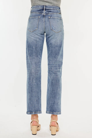 Finished Hem Straight Leg Jean