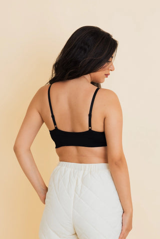 Sporty Rib Knit Soft Padded Bralette