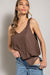 Billowy V Neck Sleeveless Bodysuit
