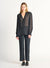 Accordion Pleat Wide Leg Flowy Knit Pant, Black