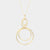 Double Loop Pendant Necklace, Gold