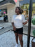 Crew Neck Short Sleeve Crochet Sweater