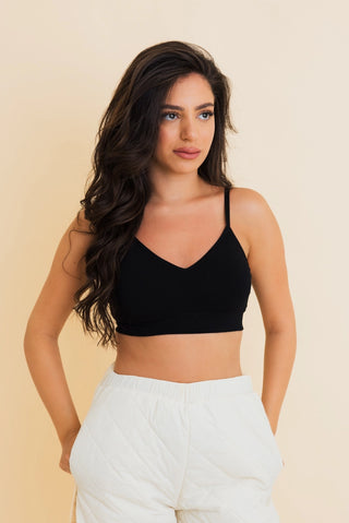 Sporty Rib Knit Soft Padded Bralette