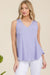 V Neck Flowy Tank Top, Lavender