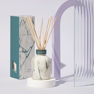 Capri Blue Volcano Reed Diffuser Modern Marble Glass Jar 5.7