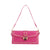 Studded Faux Croc Handbag, Magenta