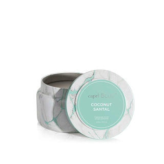 Capri Blue Candle Coconut Santal Modern Marble Travel Tin 8.5oz