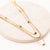 Triple Layer Dainty CZ Chain Necklace, Gold/Blue