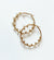 Large Pearl Hoop Earring, Gold