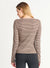 Striped Soft Rib Knit Top w/ Snaps